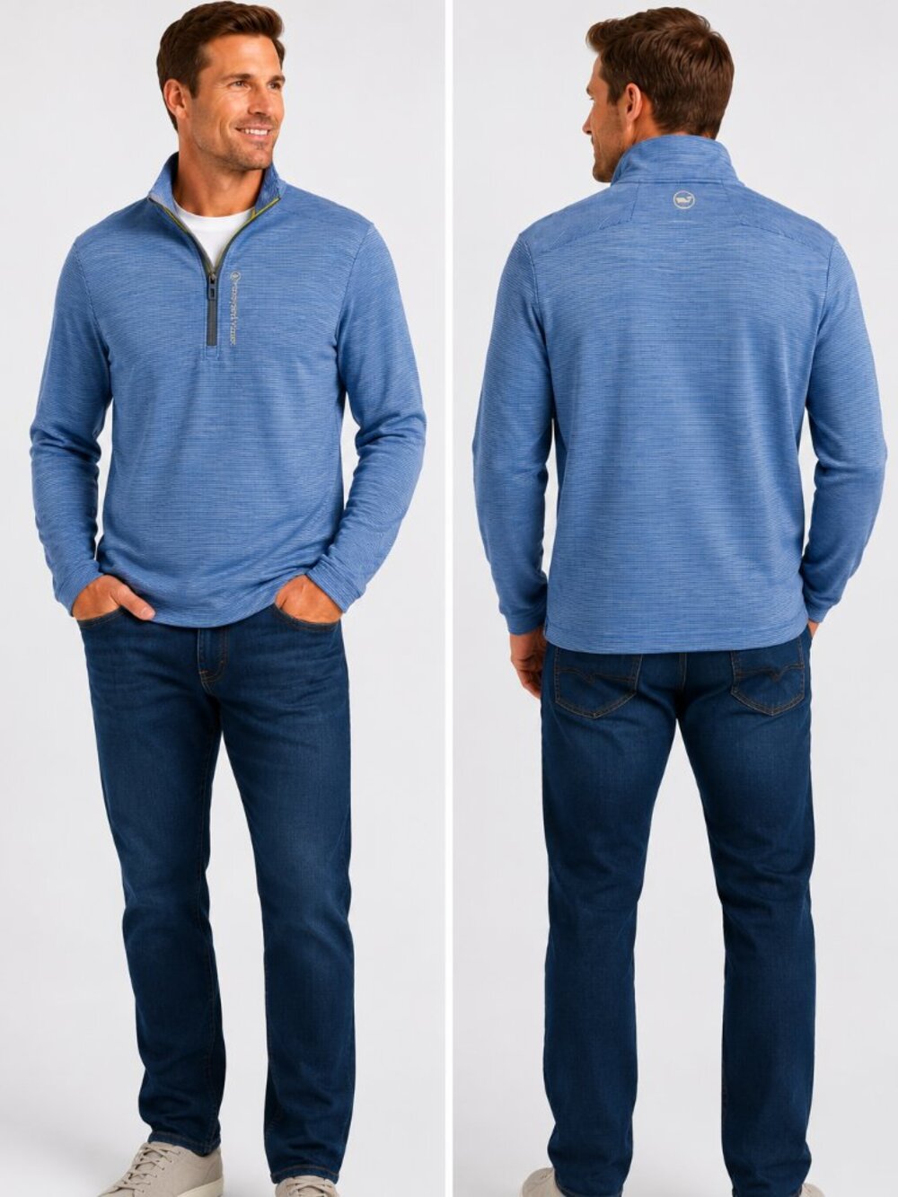 Vineyard Vines Men's On-The-Go Sankaty Quarter-Zip Pullover - Size Medium